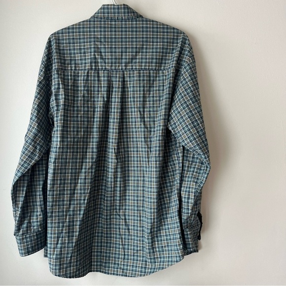 Lot of two Haggar forever new long sleeve plaid flannel button up shirts medium - Picture 7 of 16